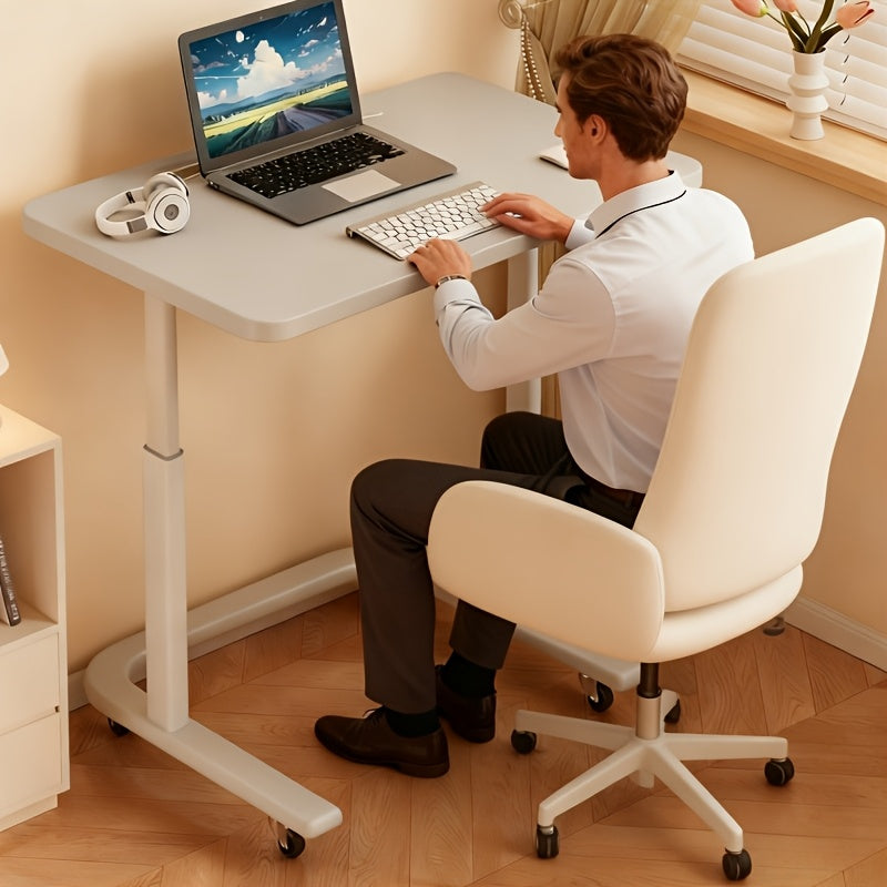 Multifunctional Height-Adjustable Table with \u002FMetal Frame & MDF Top - Modern Entryway Desk Suitable for Shoe Bench, Sofa Side Table, Snack Storage, Compact Home Office Desk, Space-Saving Furniture for Small Spaces, Assembly Required