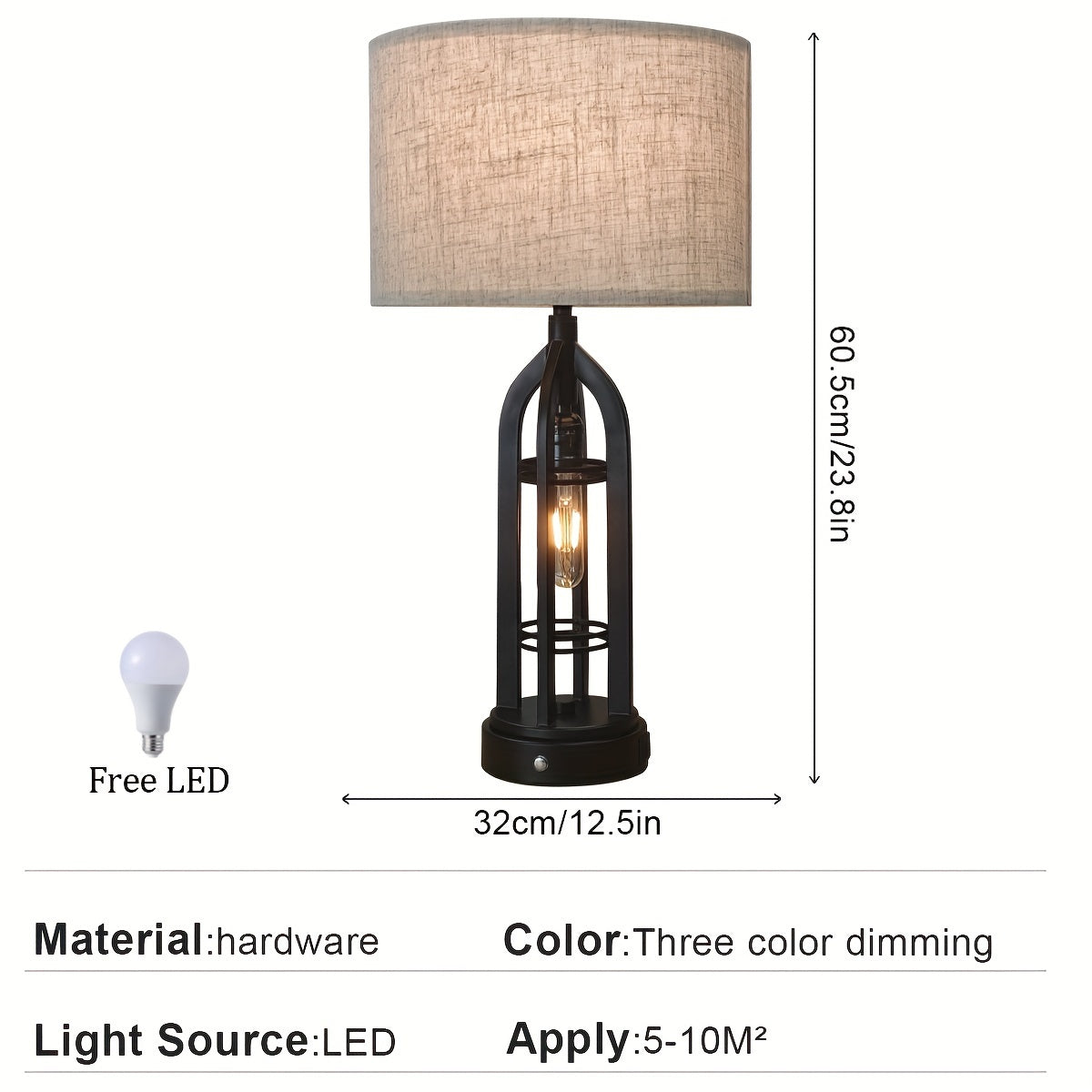 2 Sets Living Room Desk Lamp - USB C+A Port, 3-way Dark Bar Bedside Table Lamp, Country Bedside Table Lamp Side Table, Industrial Bedside Table Lamp(Light Bulb Included)Suitable For Living Room, Bedroom, Study