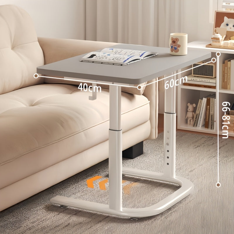 Multifunctional Height-Adjustable Table with \u002FMetal Frame & MDF Top - Modern Entryway Desk Suitable for Shoe Bench, Sofa Side Table, Snack Storage, Compact Home Office Desk, Space-Saving Furniture for Small Spaces, Assembly Required