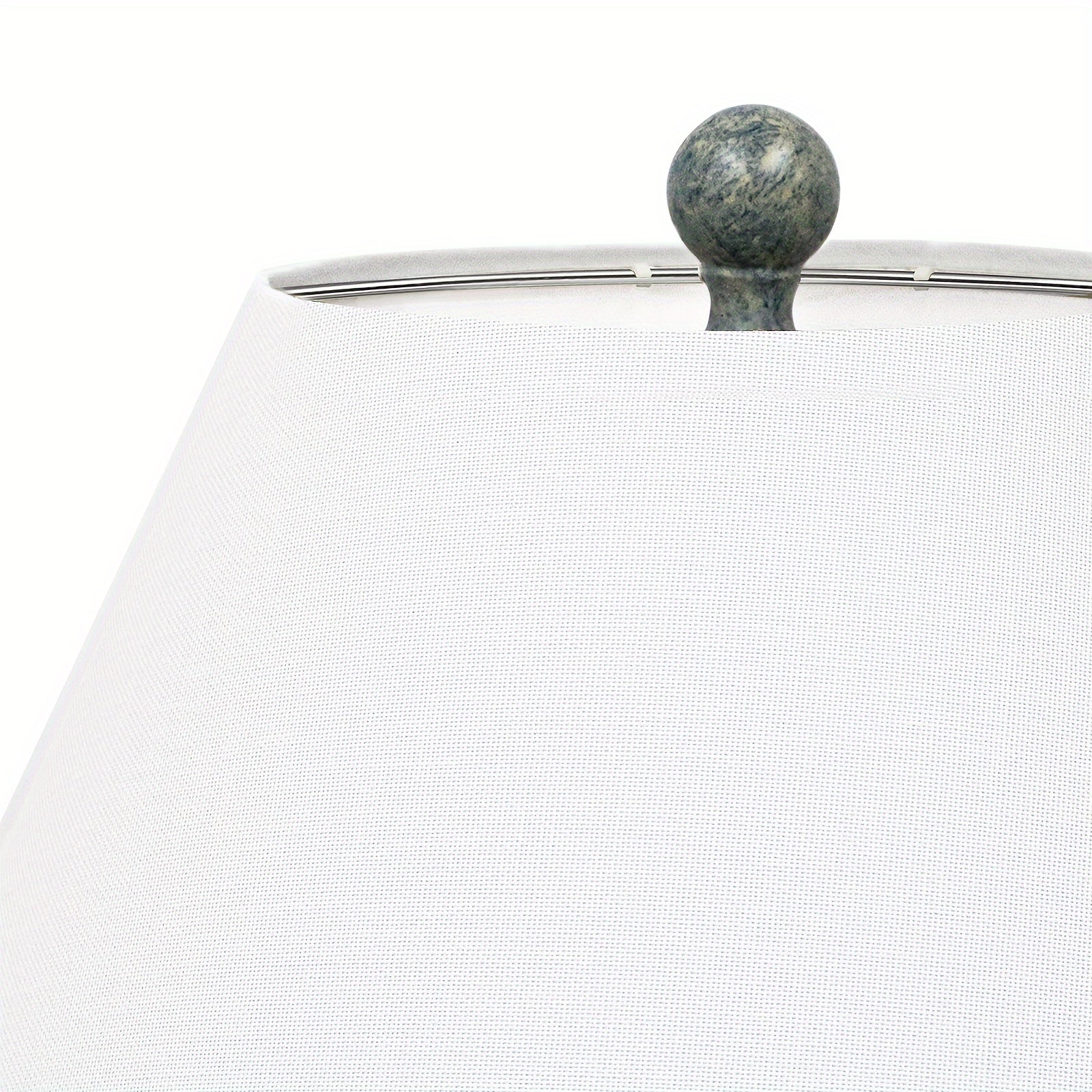 21'' Rustic Ceramic Table Lamps For Small Spaces, E26 Socket, High Distressed Grey\u002FBlack Clay Little Accent Lamp Decorative For Kitchen Counter, Bedroom Nightstand, Living Room, Entryway, Console Table, White Empire Linen Shade (Bulb Not Included)