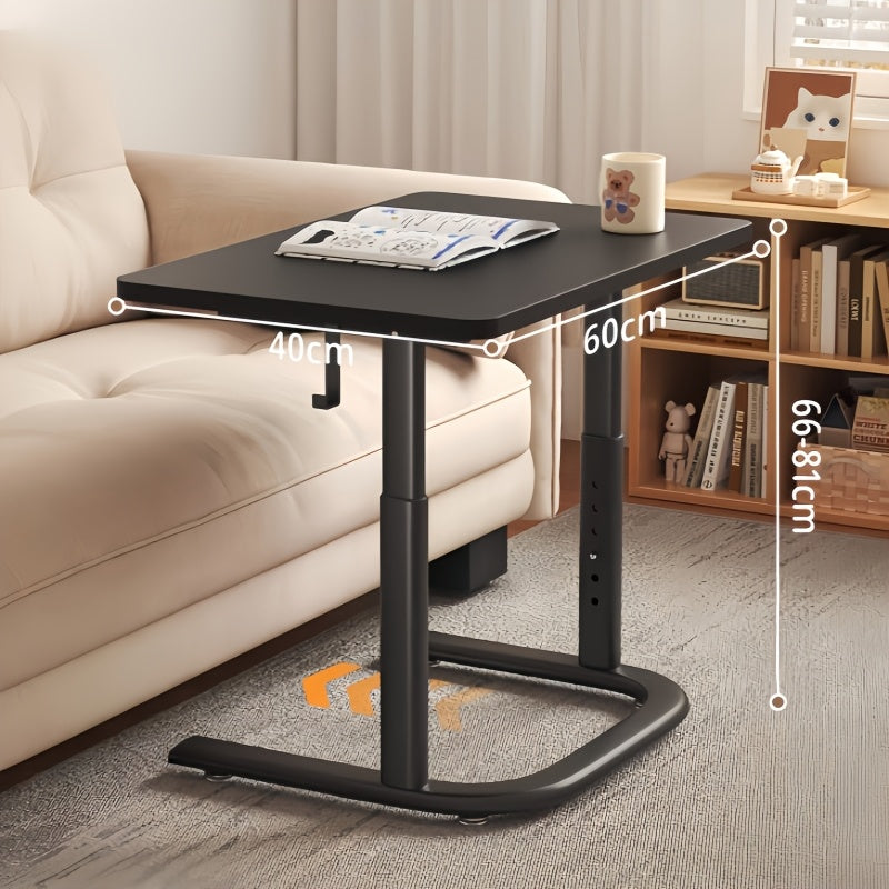 Multifunctional Height-Adjustable Table with \u002FMetal Frame & MDF Top - Modern Entryway Desk Suitable for Shoe Bench, Sofa Side Table, Snack Storage, Compact Home Office Desk, Space-Saving Furniture for Small Spaces, Assembly Required